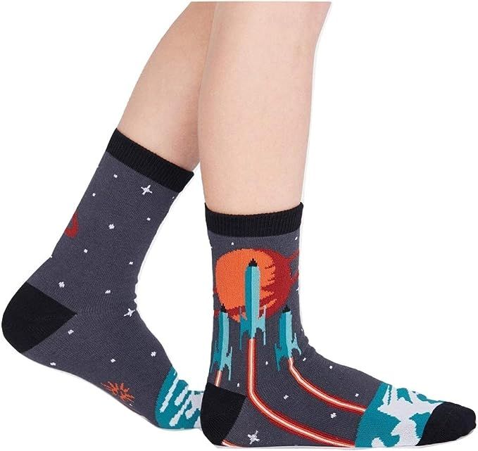 Sock It To Me Youth Launch from Earth Space Rocket Crew Socks | Amazon (US)