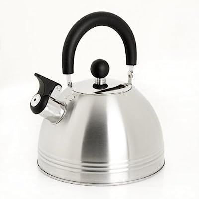 Mr. Coffee Carterton Stainless Steel Whistling Tea Kettle, 1.5-Quart, Mirror Polish | Amazon (US)
