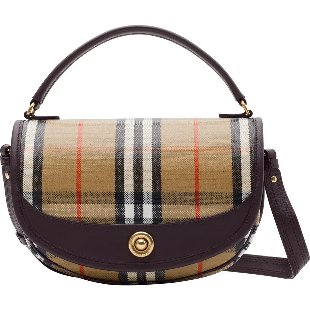 burberry Highlands Coated Canvas Top Handle Bag in Sand at Nordstrom | Nordstrom