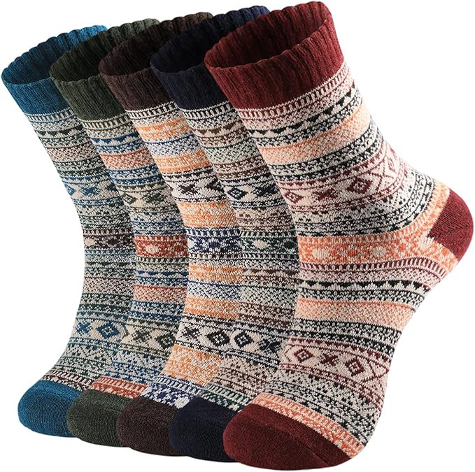 Clothirily Wool Socks- Thick Soft Wool Socks for Women, Vintage Warm Womens Wool Socks, Winter Wa... | Amazon (US)