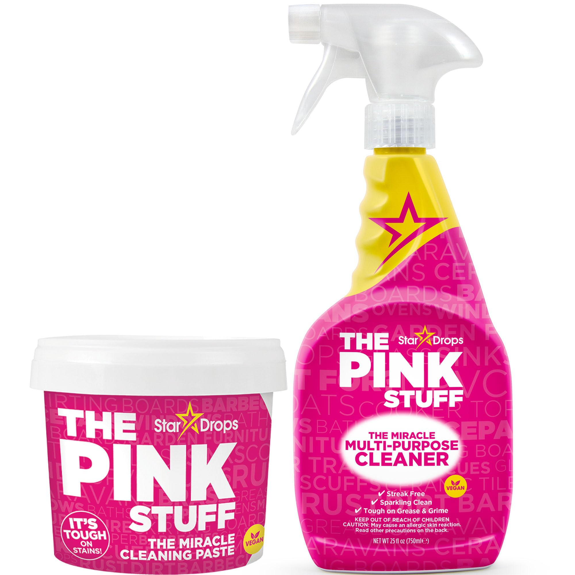 Stardrops - The Pink Stuff - The Miracle Cleaning Paste and Multi-Purpose Spray 2-pack Bundle (1 ... | Amazon (US)