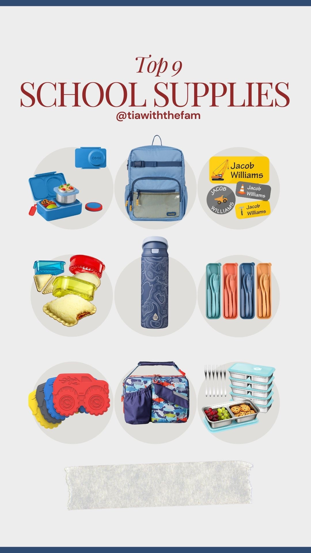 Elementary school supplies - school lunch 

#LTKKids #LTKFamily