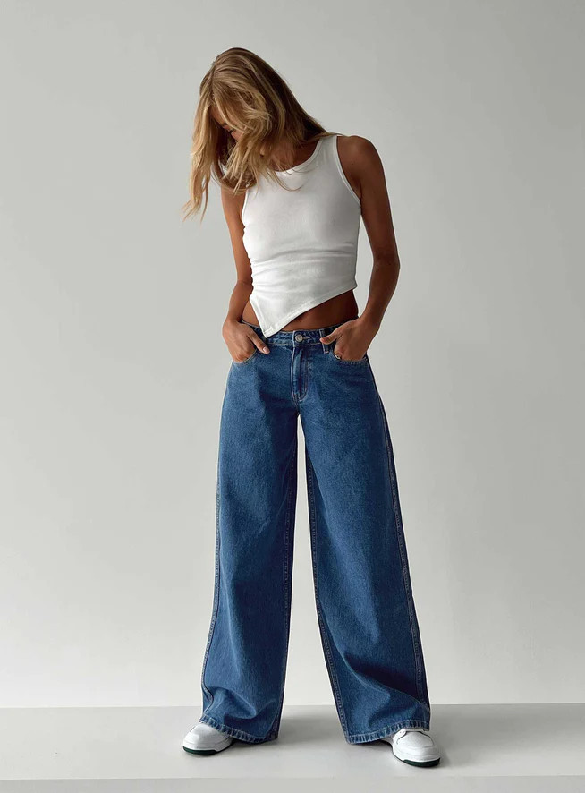 Ramos Low Rise Jeans Denim | Princess Polly AU