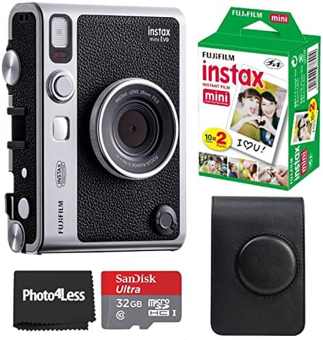 Fujifilm Instax Mini EVO Hybrid Black Instant Camera | Instax Mini Twin Pack Instant Film | 32GB ... | Amazon (US)