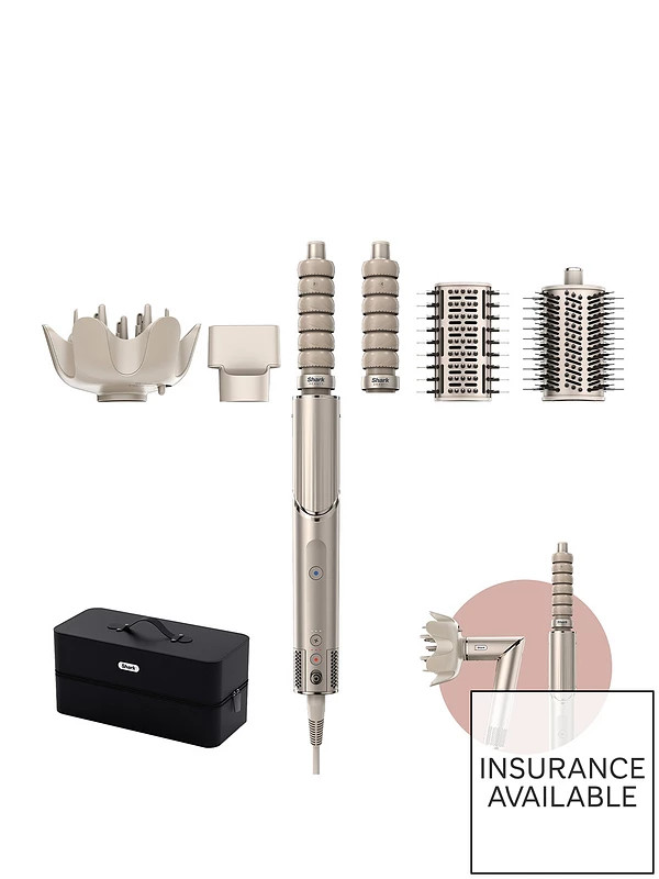 Shark FlexStyle 5-in-1 Air Styler & Hair Dryer with Storage Case - Stone [HD446SLUK] | Very (UK)