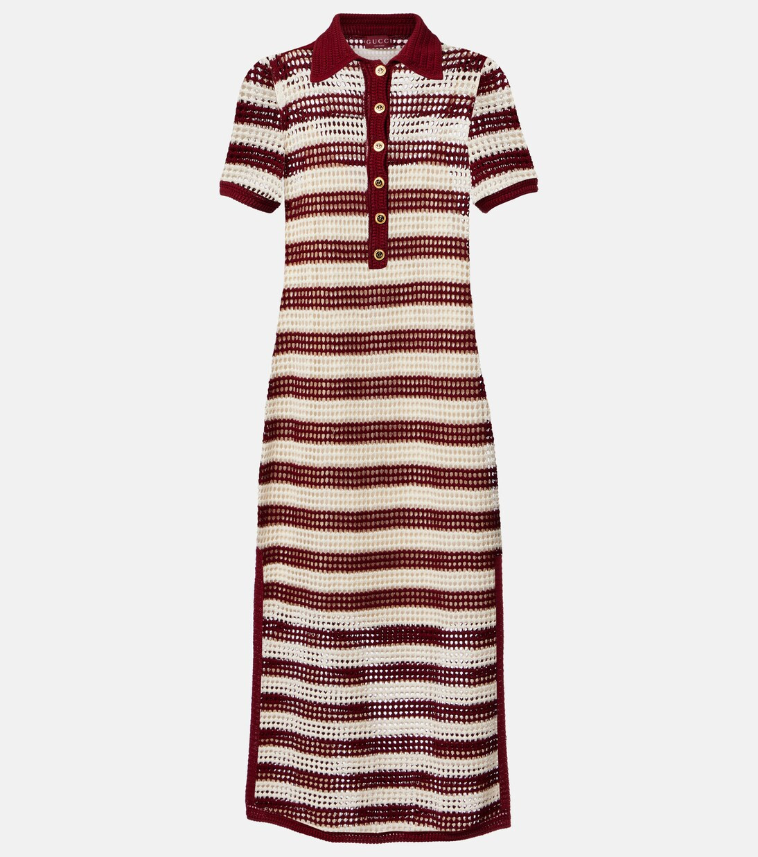 Open-knit striped silk polo dress | Mytheresa (US/CA)