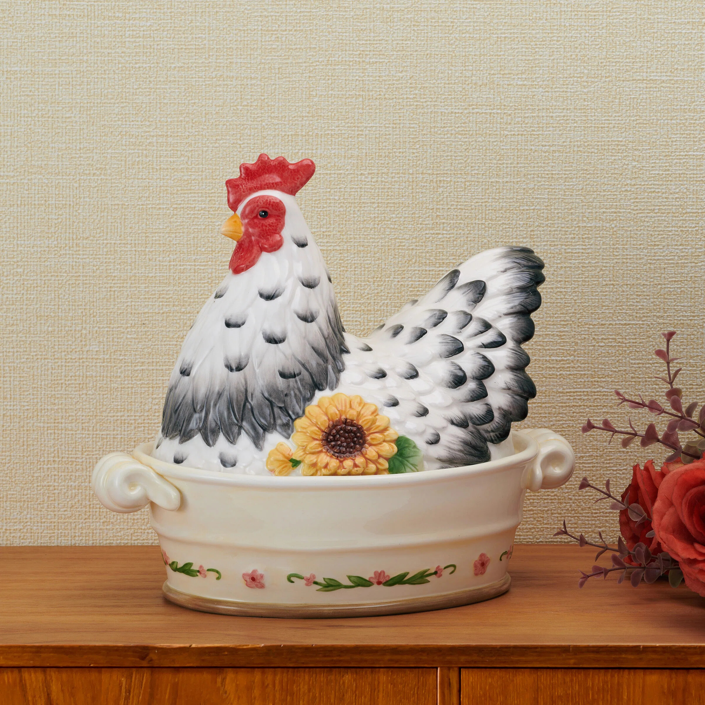 Fitz And Floyd Provence Hen Covered Vegetable Bowl | Wayfair North America
