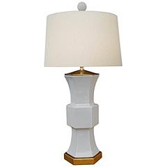 Francis Gray Porcelain 27 1/2" Hexagonal Vase Table Lamp | Lamps Plus