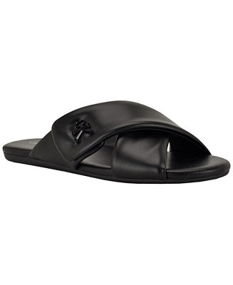 Women's Renley Criss-Cross Flat Slip-On Sandals | Macy's