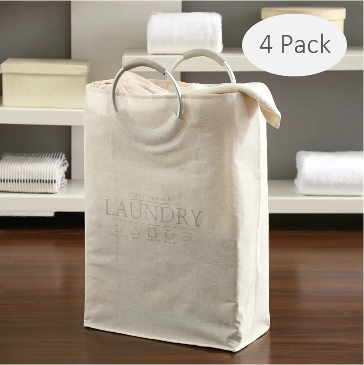 Better Homes & Gardens Laundry Sentiments Collapsible Laundry Tote 4 Pack | Walmart (US)