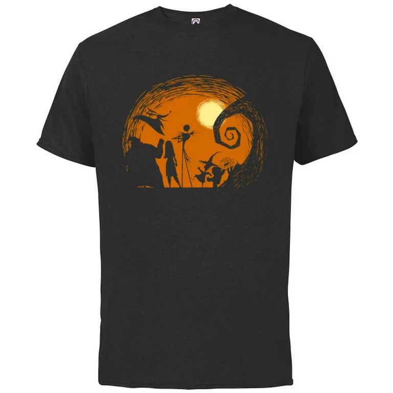 Tim Burton’s Nightmare Before Christmas Halloween Silhouette - Short Sleeve Cotton T-Shirt for ... | Walmart (US)