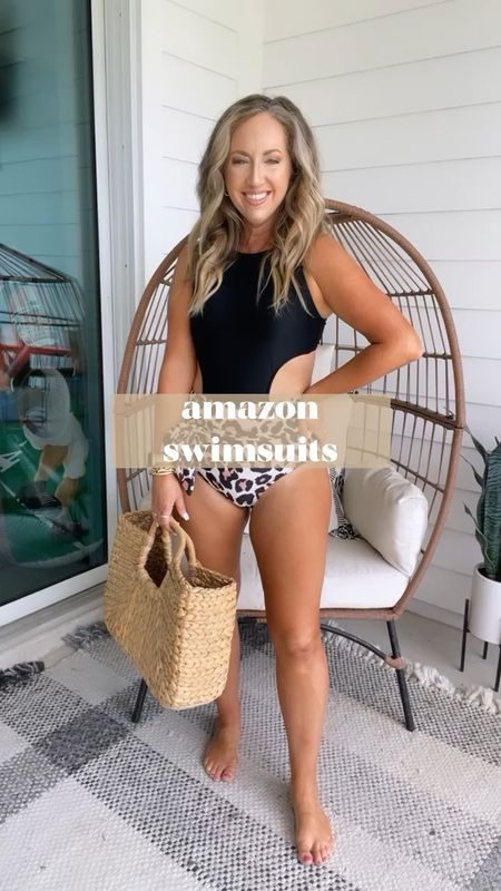 Amazon fashion amazon finds one piece swimsuit bathing suit amazon swimsuits vacation outfit self tanner 
Sizing: 5’2 1/2 134 lbs wearing medium 

#LTKswim #LTKunder50