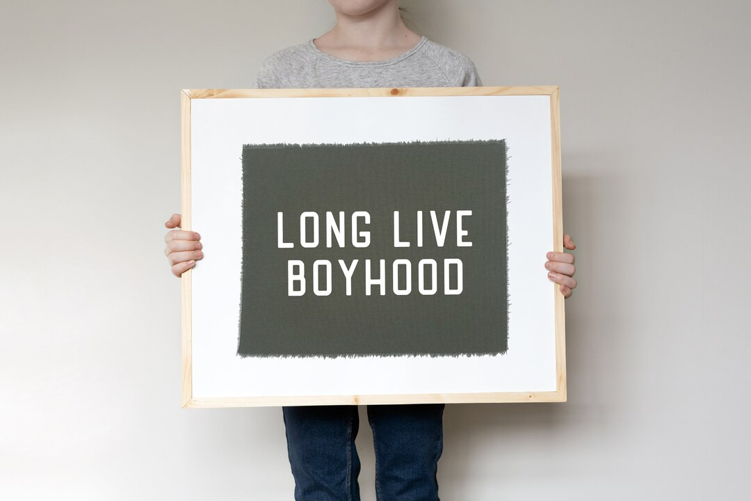 Nursery Wall Decor Long Live Boyhood Canvas Flag Wall Art - Etsy | Etsy (US)