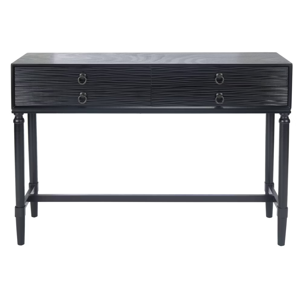 Aliyah 4 Drawers Console Table Black - Safavieh | Target