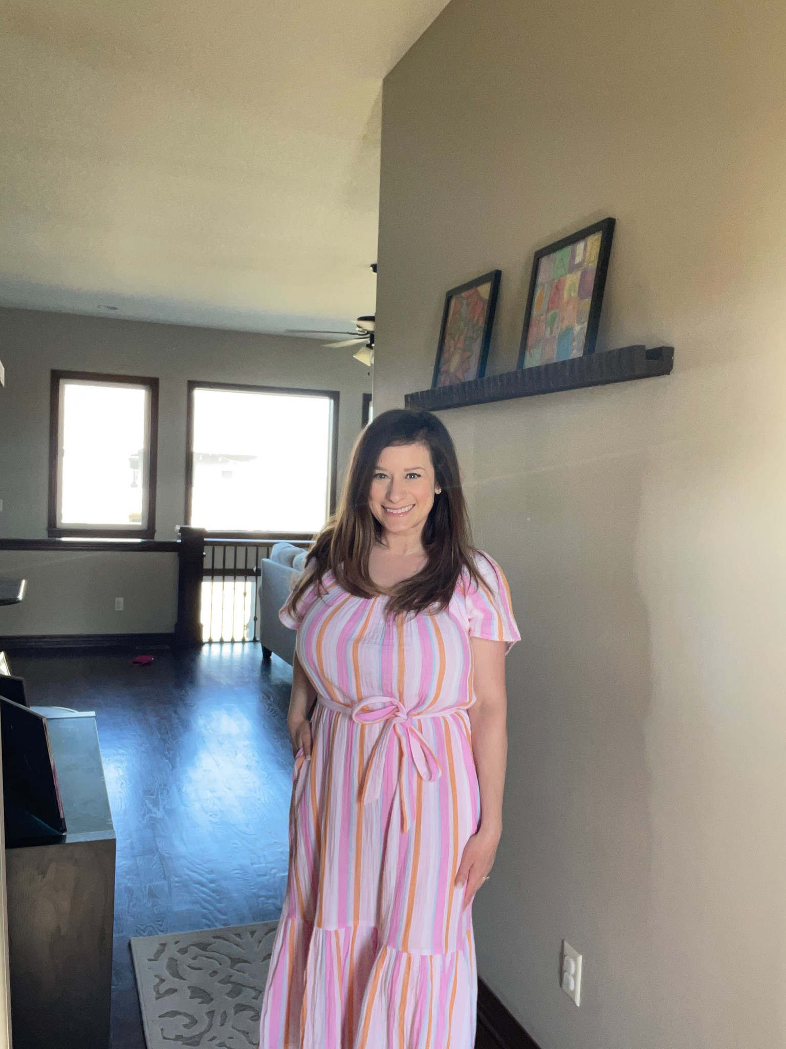 Under $20, wearing a medium 6-8 
Petite / midsize / bump friendly / postpartum / bump friendly/ full bust / swing dress / spring / spring dress / new arrival / midi dress/stripe dress/ colorful dress: Walmart style / Walmart fashion / Easter dress / vacation outfit / spring break 

#LTKbump #LTKcurves #LTKunder50