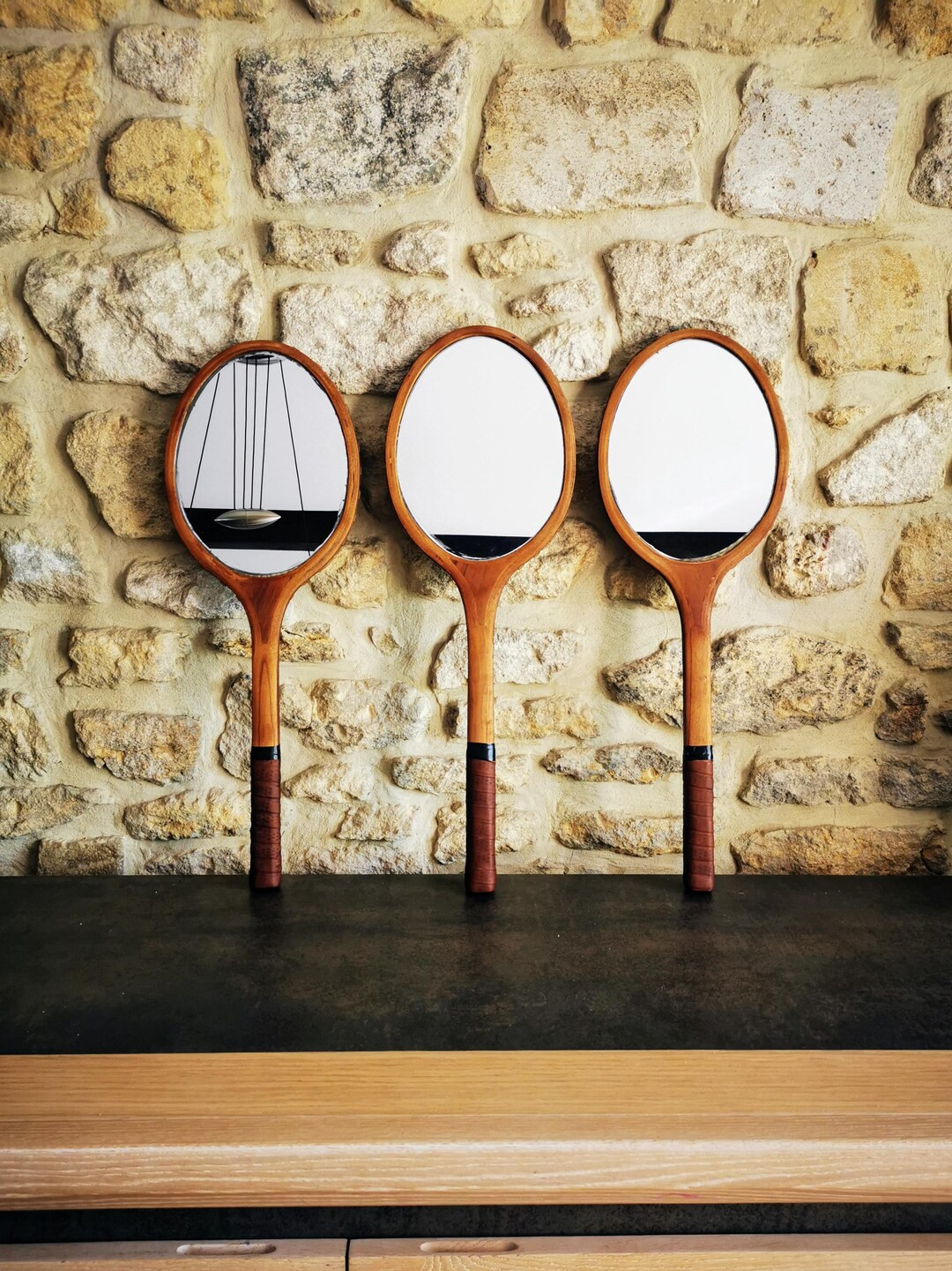 Vintage Wooden Tennis Racket Mirror – Handmade Collectible & Unique Gift Idea | Etsy (US)