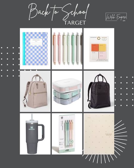 Schools calling! 📲📝📓 Explore Targets curated collection of essential supplies! Composition notebooks, pens, post-it notes, backpacks, reusable compartment containers, & Stanley cup. #backtoschool #Target 🎯

#LTKFind #LTKBacktoSchool #LTKunder50