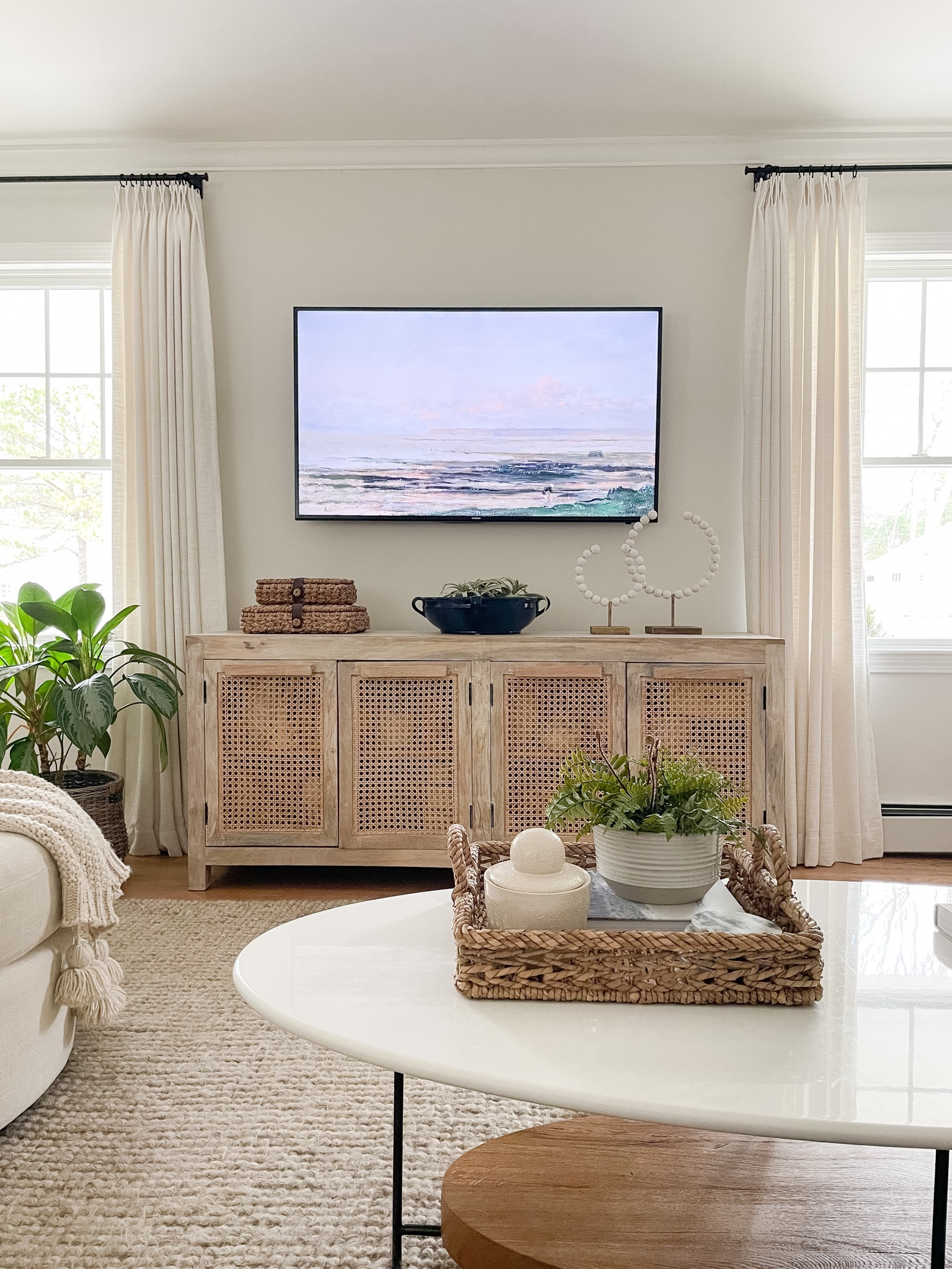 Media console, home decor, spring decor, coffee table decor, Amazon curtains 

#LTKfindsunder100 #LTKstyletip #LTKhome