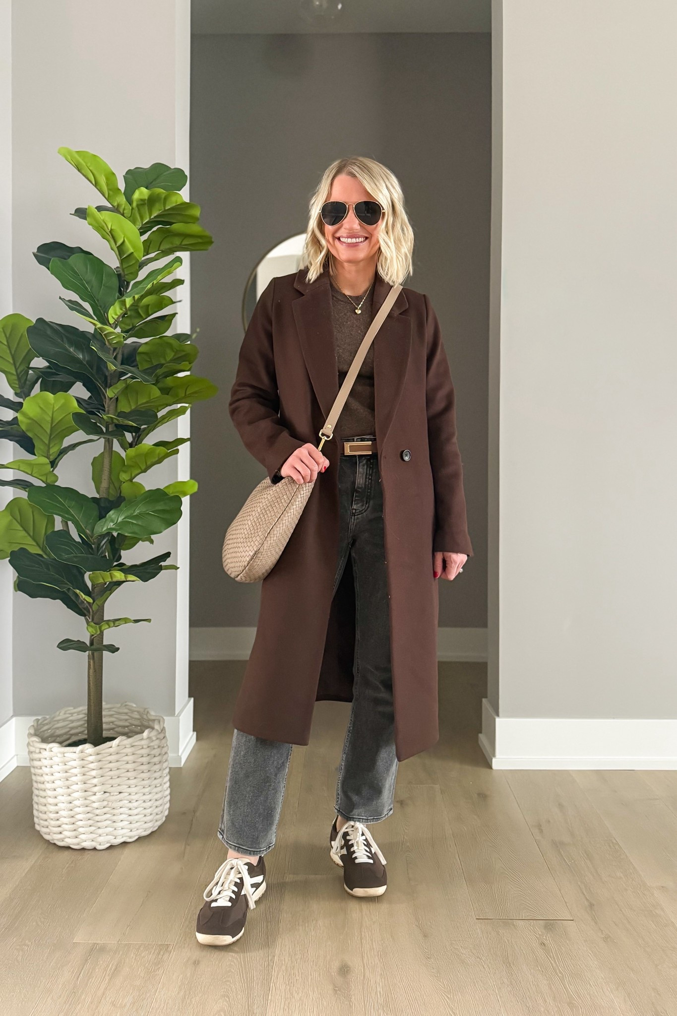 Brown and gray 🤎🩶 late winter outfit idea! 
Coat- xsmall
Sweater- smalll
Jeans- 25/26"

#LTKOver40 #LTKootd #LTKPetite