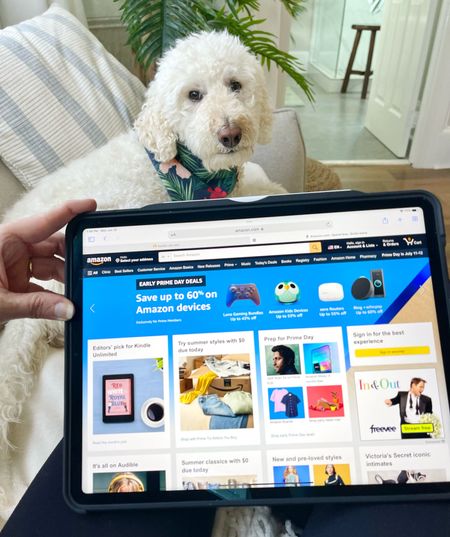 Amazon Prime Day Deals! Love my Apple iPad Pro with the giant screen! Perfect for watching movies, TV, reading kindle ebooks, shopping, playing music, etc. The case is listed too and on sale. #amazon #ad #amazonfinds #founditonamazon #amazonhome #amazonpets #LTKhome 

#LTKBacktoSchool #LTKsalealert #LTKxPrimeDay
