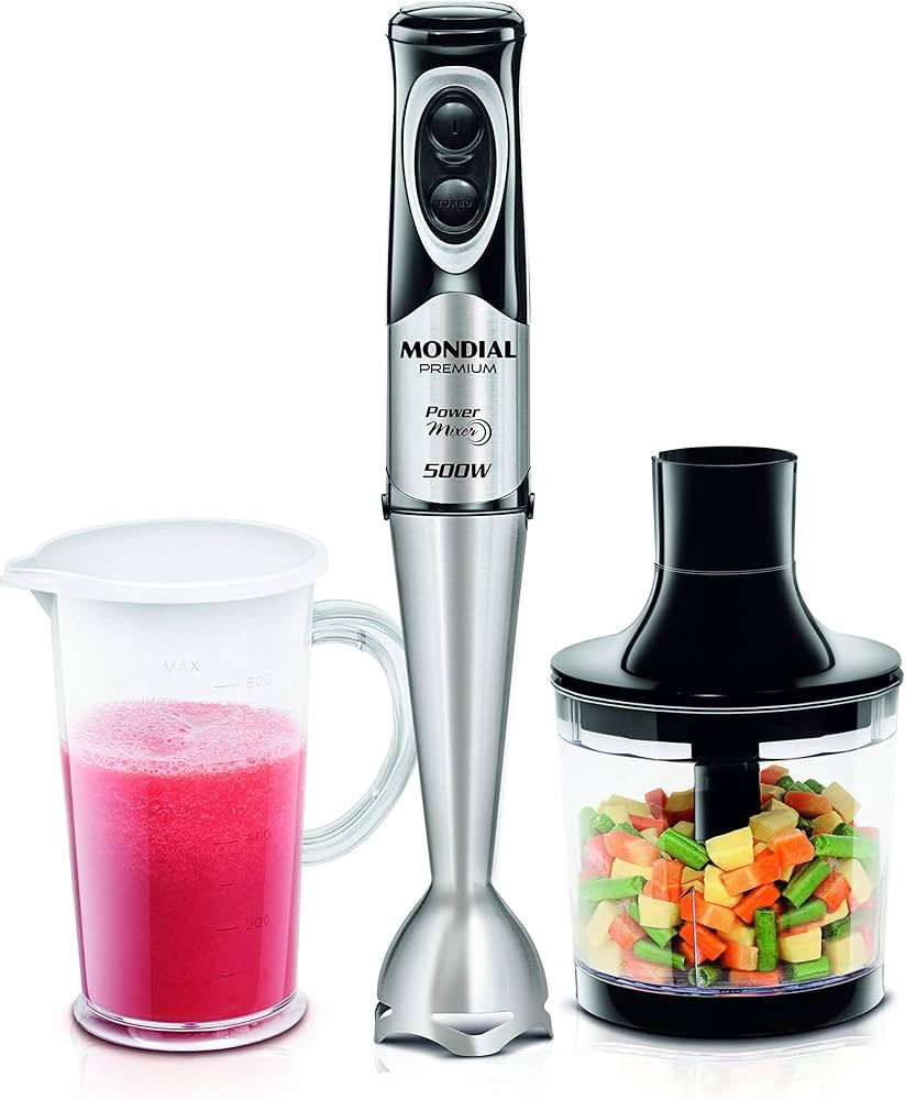 Power Mixer Premium, Mondial, Preto/Inox, 500W, 220V - M-07 | Amazon (BR)