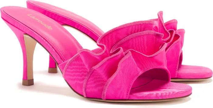 Larroudé Colette Ruffle Slide Sandal (Women) | Nordstrom | Nordstrom