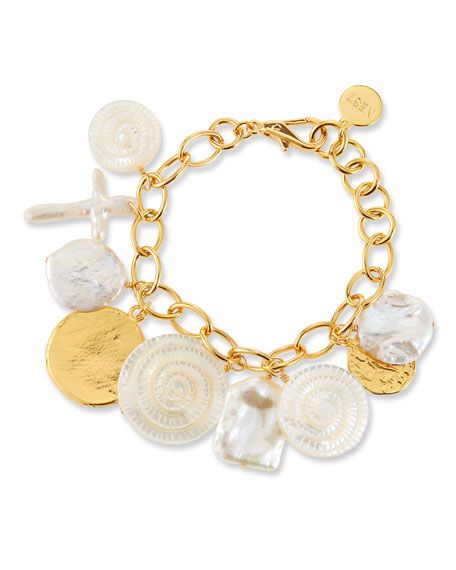 NEST Jewelry Coin Shell-Charm Bracelet | Neiman Marcus