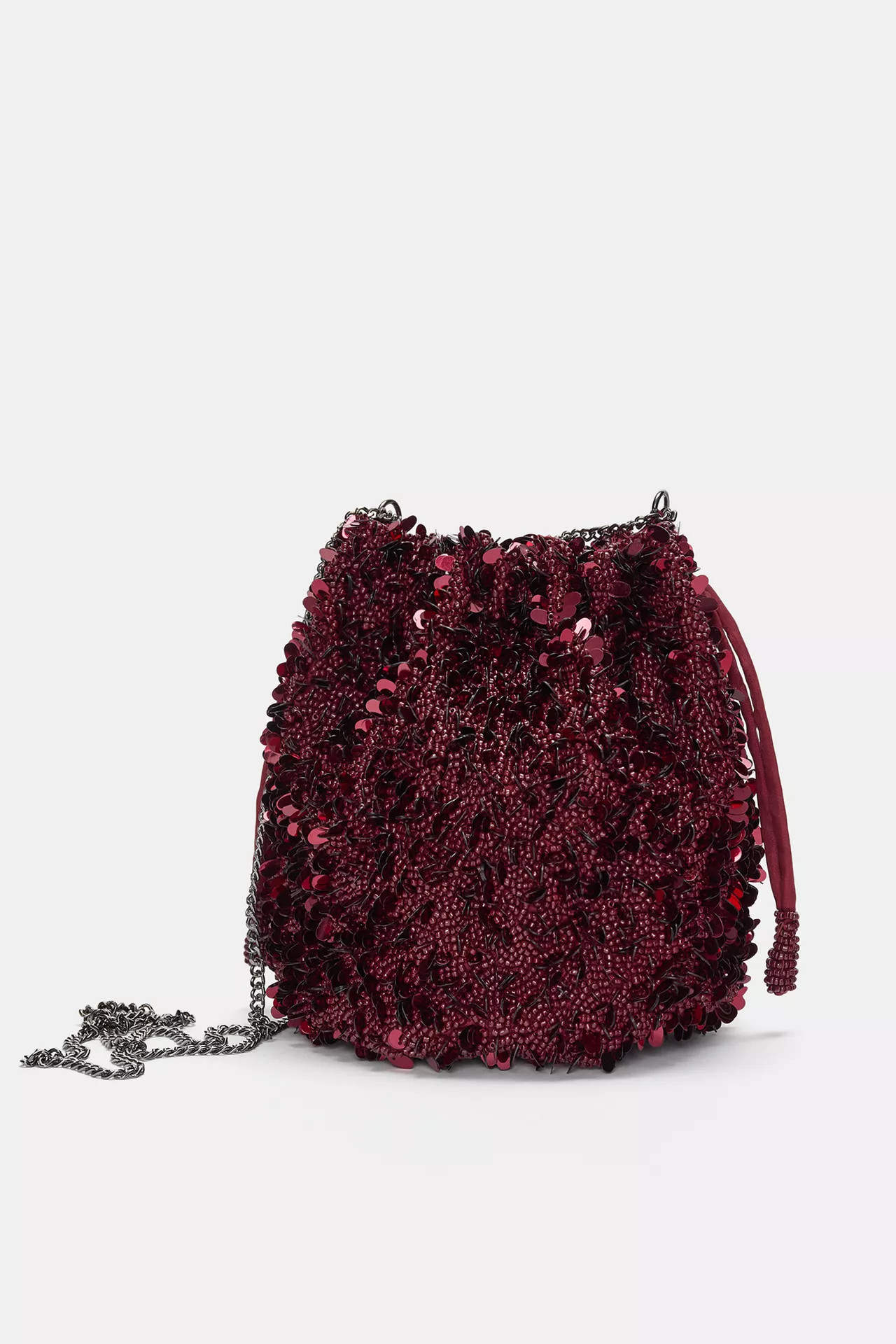 Beaded bucket bag | PULL and BEAR UK