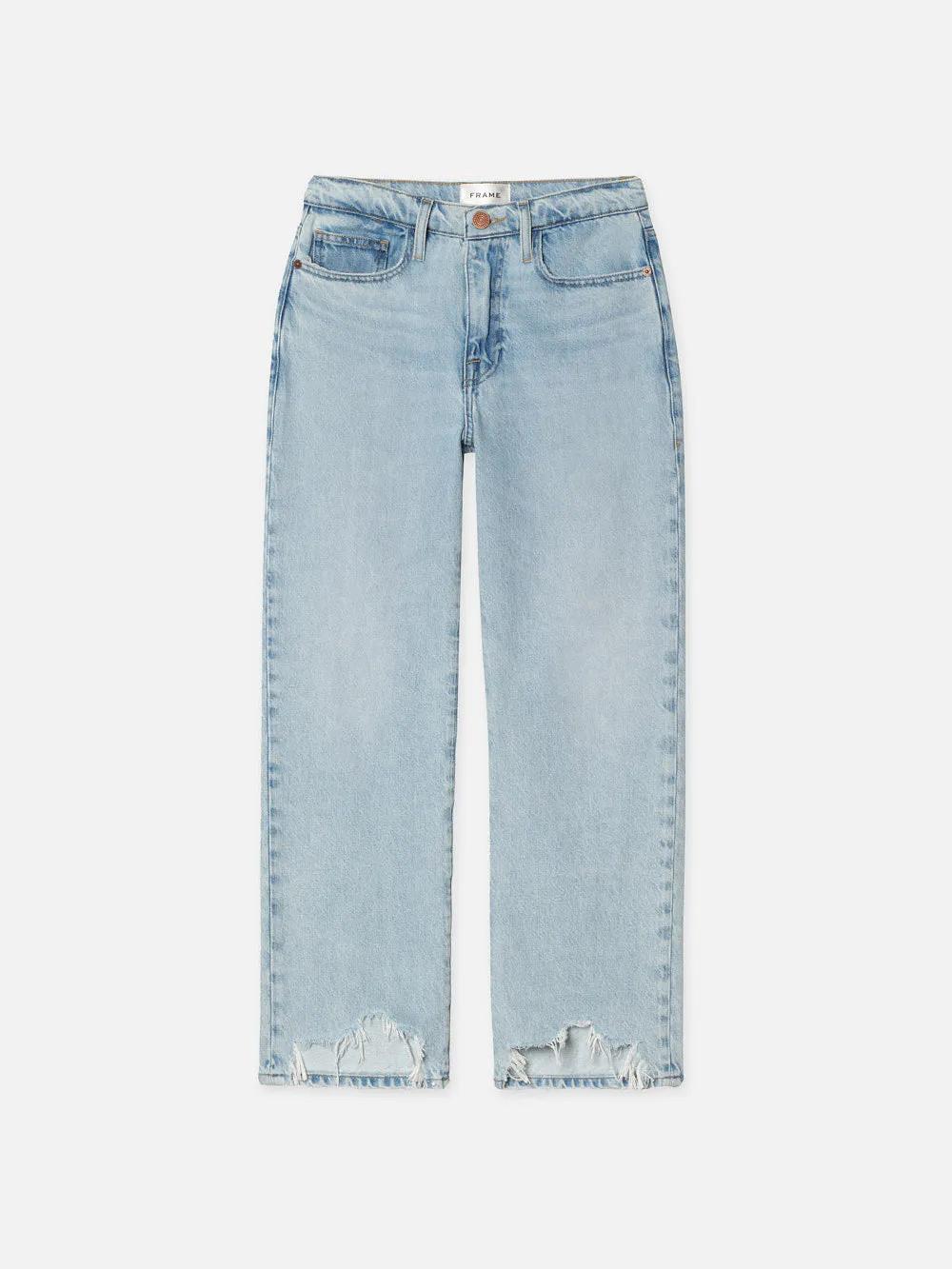 Le Jane Crop Bite Hem  in  Fizz Indigo | Frame Denim