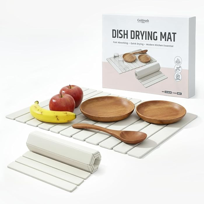 Stone Drying Mat For Kitchen Counter Roll Up Stone Dish Drying Mat Dish Mat | Amazon (US)