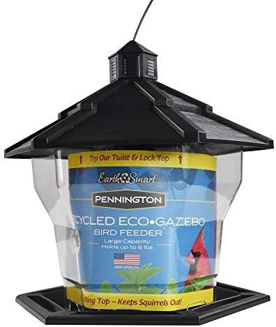 Pennington Black Plastic Hopper Cardinal Wild Bird Feeder, 6 lb. Capacity | Amazon (US)