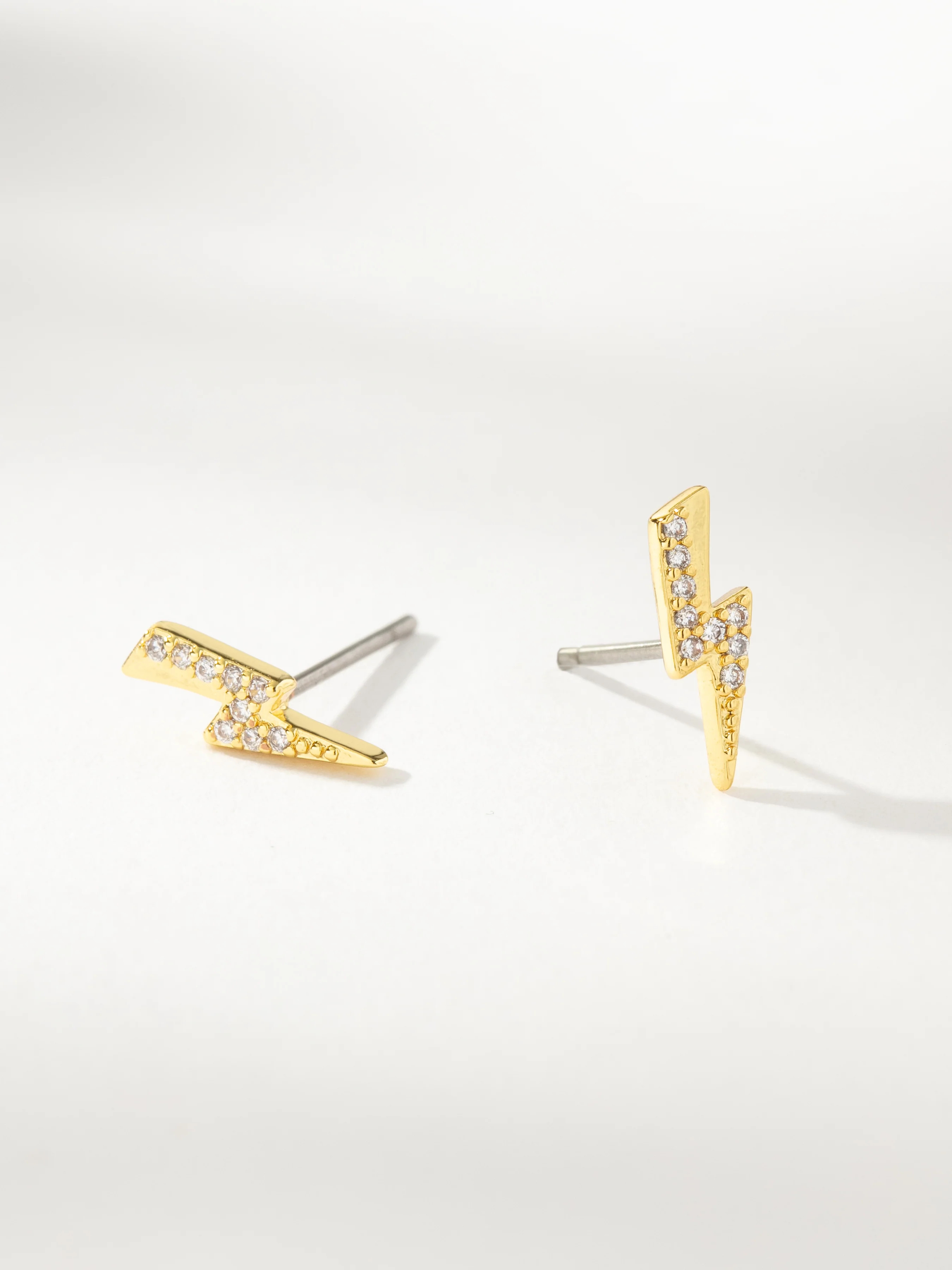 Lightning Bolt Stud Earrings in Gold | Uncommon James | Uncommon James