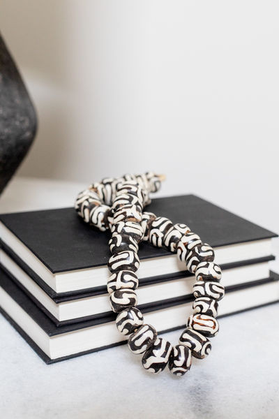 Black And White Batik Bone Beads | Scout & Nimble