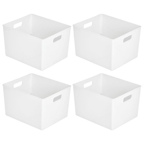mDesign Storage Organizer Bin with Handles for Cube Furniture, 4 Pack | Target