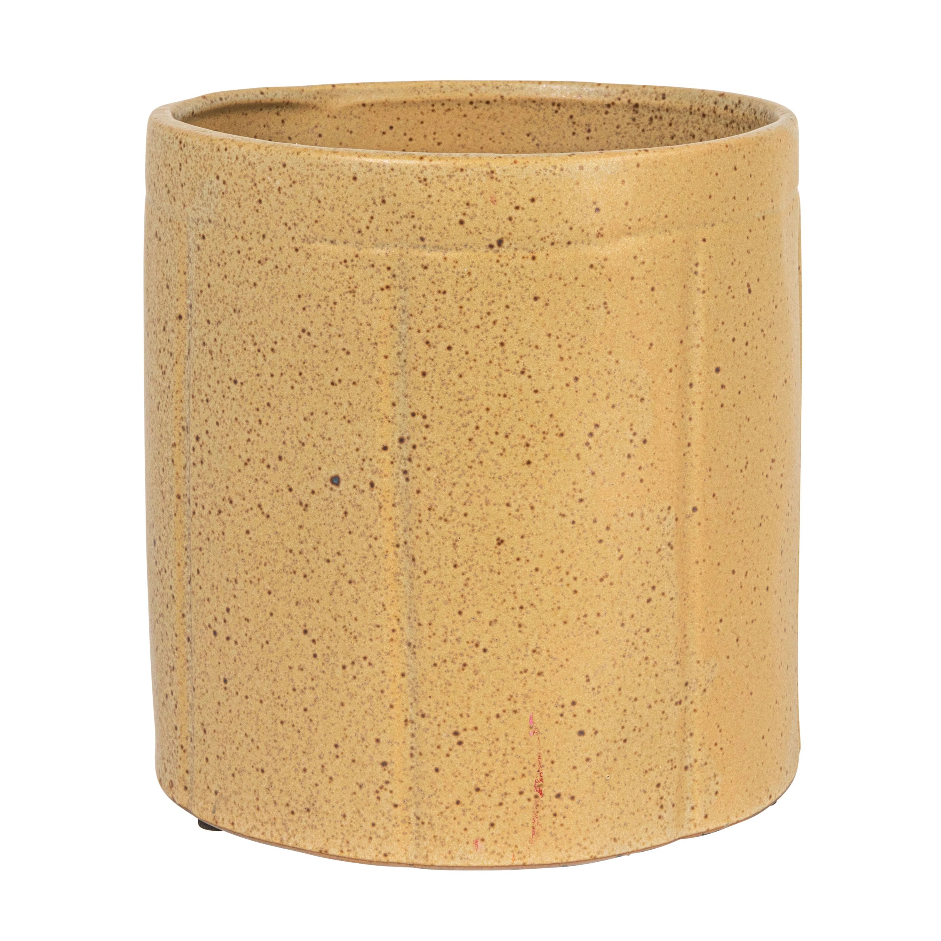 Decorative Stoneware Crock with Line Detail | Wayfair North America
