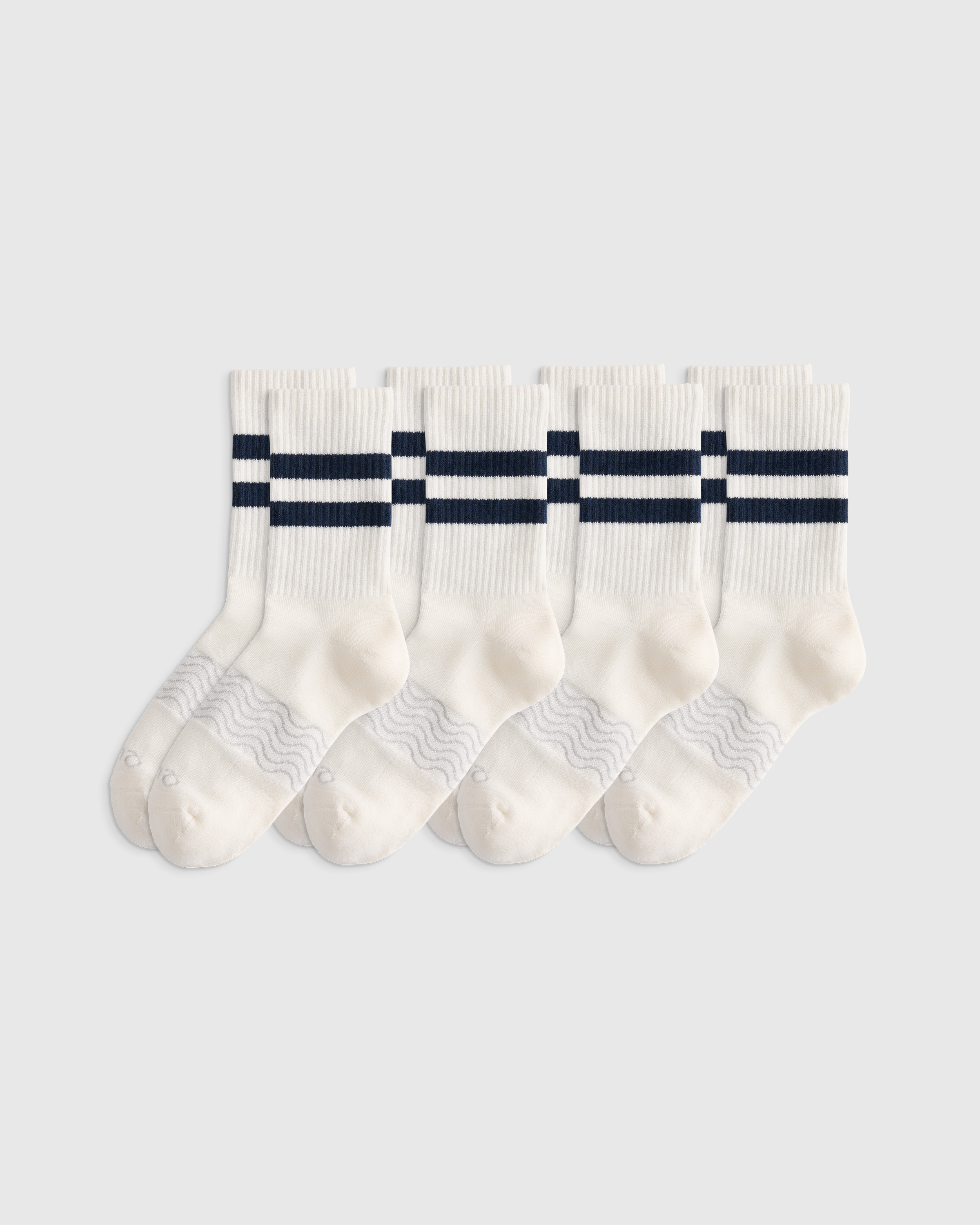 Everyday Cotton Varsity Stripes Half-Crew Sock (4-Pack) | Quince