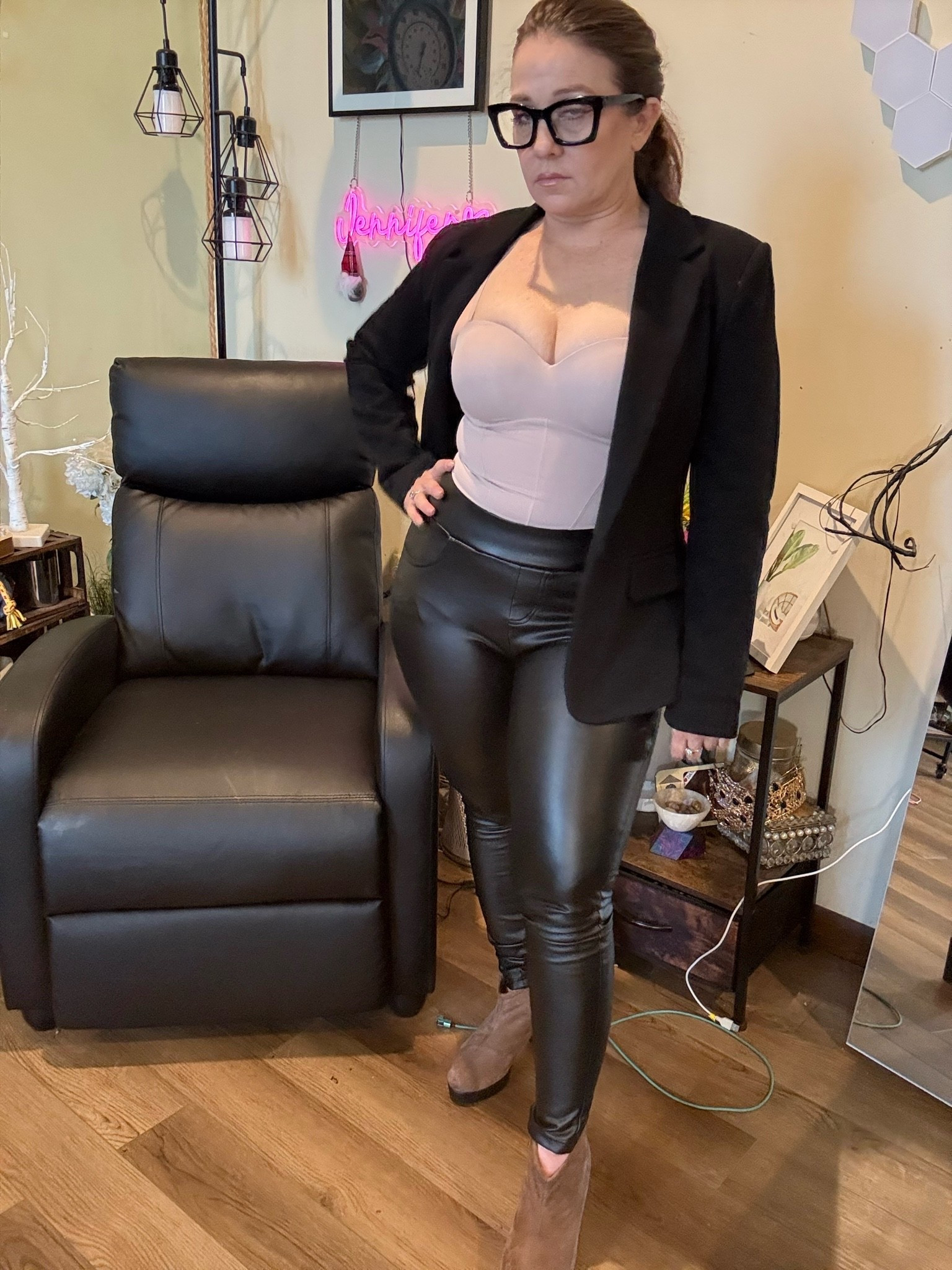 Cute classy with edge for this professional work look. Work from home? It’s the perfect dinner date or conference look #dinnerdsteootd

#LTKootd
