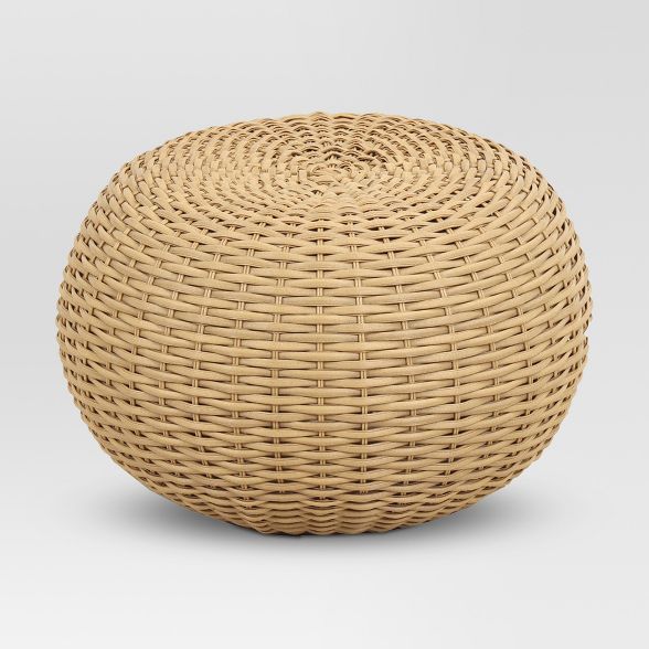 Wicker Patio Pouf - Brown - Threshold™ | Target