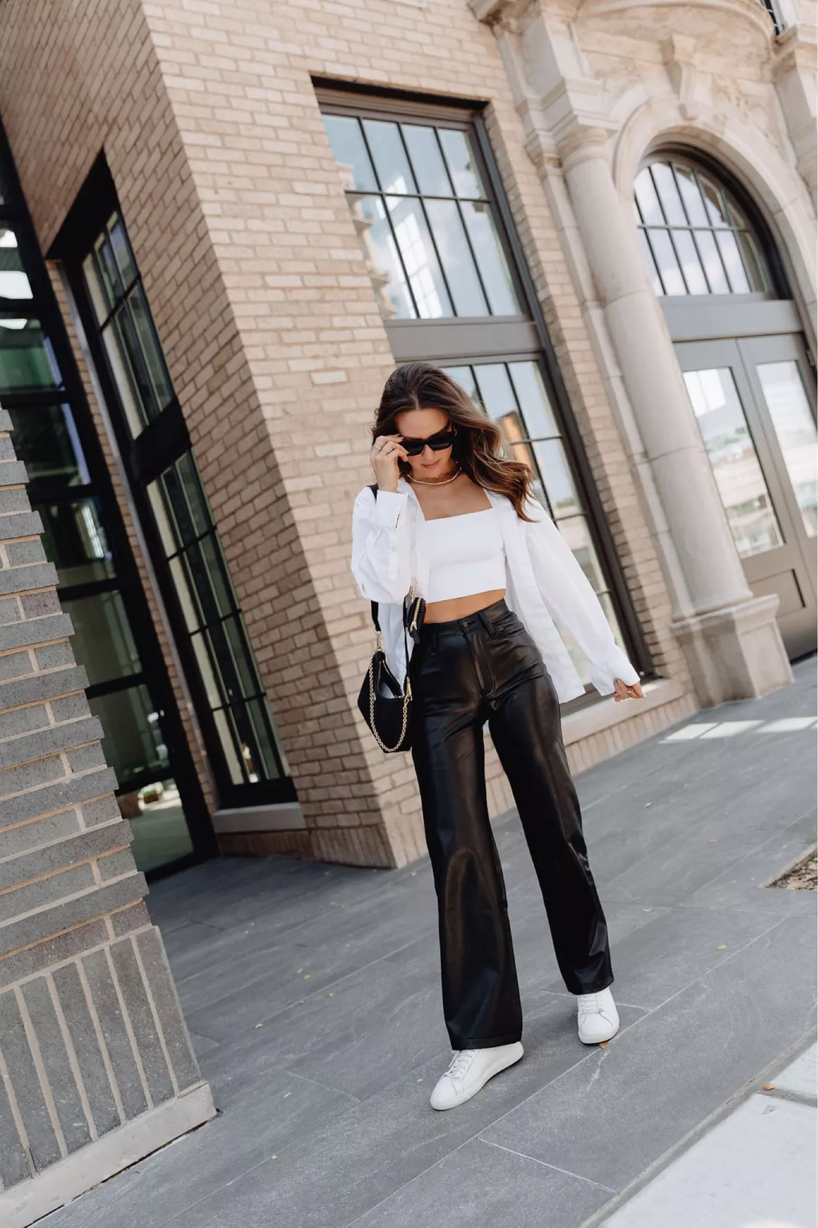 Leather-Like Straight Leg Pant curated on LTK
