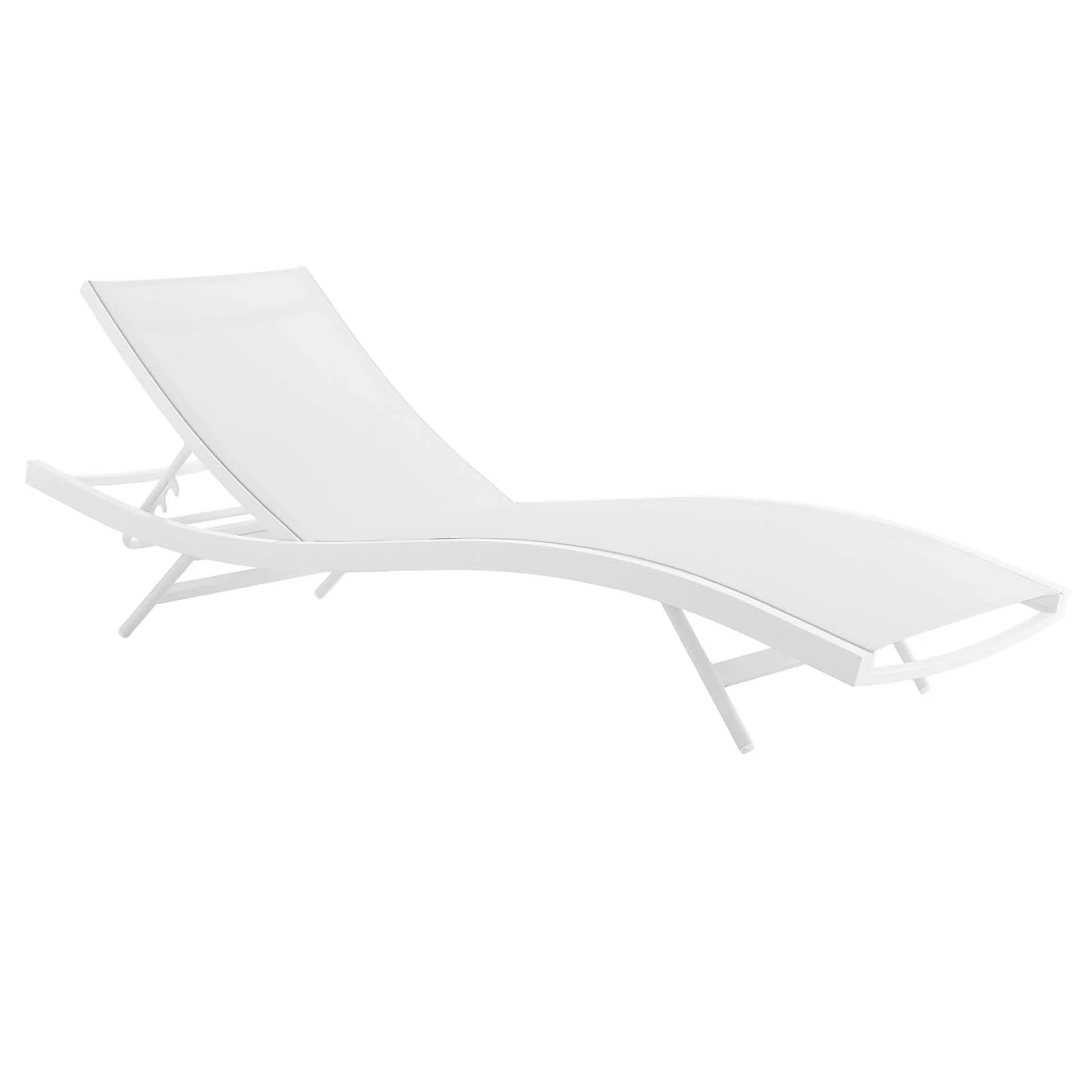 Modway Glimpse Outdoor Mesh Chaise Lounge Chair in White White one_size | EEI-3300-WHI-WHI | Lowe's