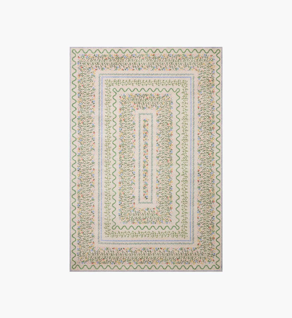 Orchard Wildwood Vines Washable Rug - Ivory | Rifle Paper Co.