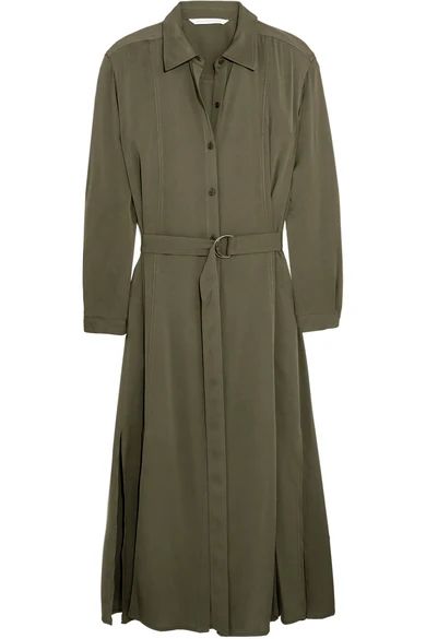 Clarise silk-blend shirt dress | NET-A-PORTER (US)