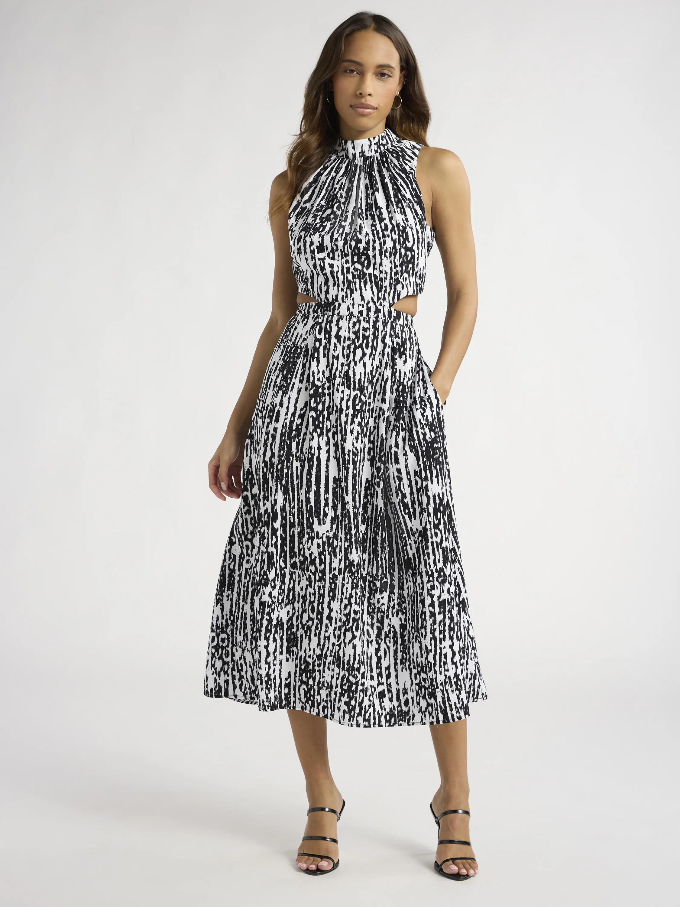 Sofia Jeans Women's and Women's Plus Cutout Dress, Above Ankle Length, Sizes XS-4X | Walmart (US)