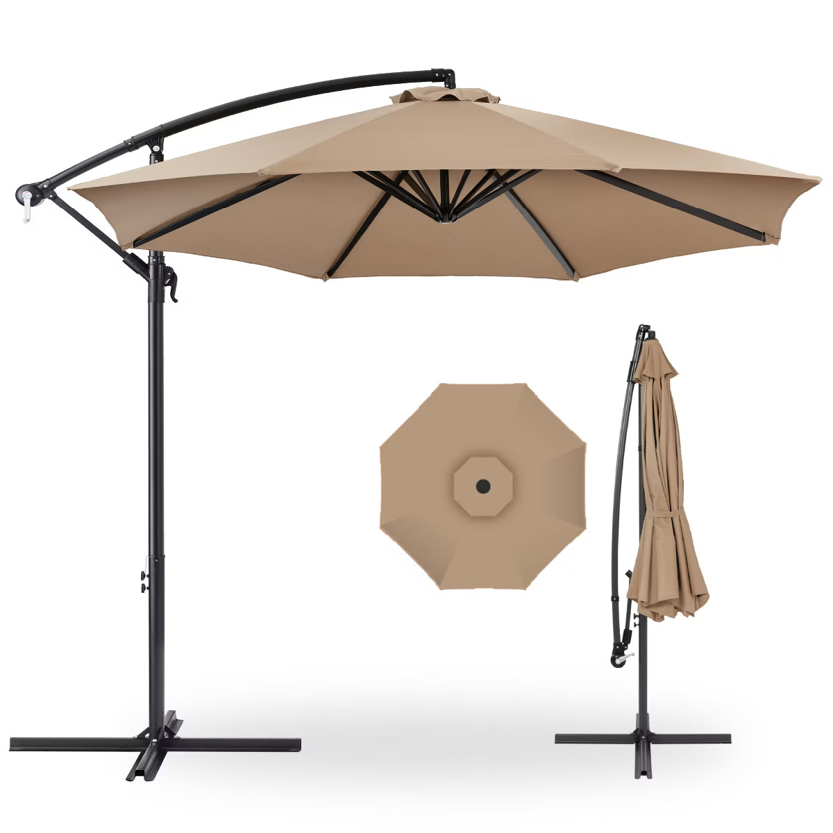 Best Choice Products 10ft Offset Hanging Outdoor Market Patio Umbrella w/ Easy Tilt Adjustment | Target