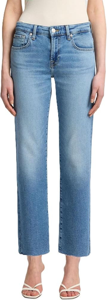 7 for All Mankind Women's Luxe Vintage Calie Straight Leg Ankle Jeans | Amazon (US)