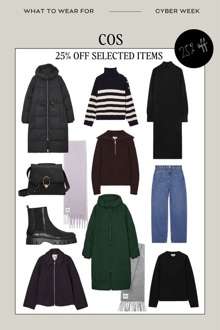 25% off selected items at COS!

Cyber week, Black Friday sale, autumn winter, puffer coat, stripe knit, knitted dress, jeans, scarf, quilted jacket, chunky boots 

#LTKCyberSaleUK #LTKSeasonal #LTKCyberWeek