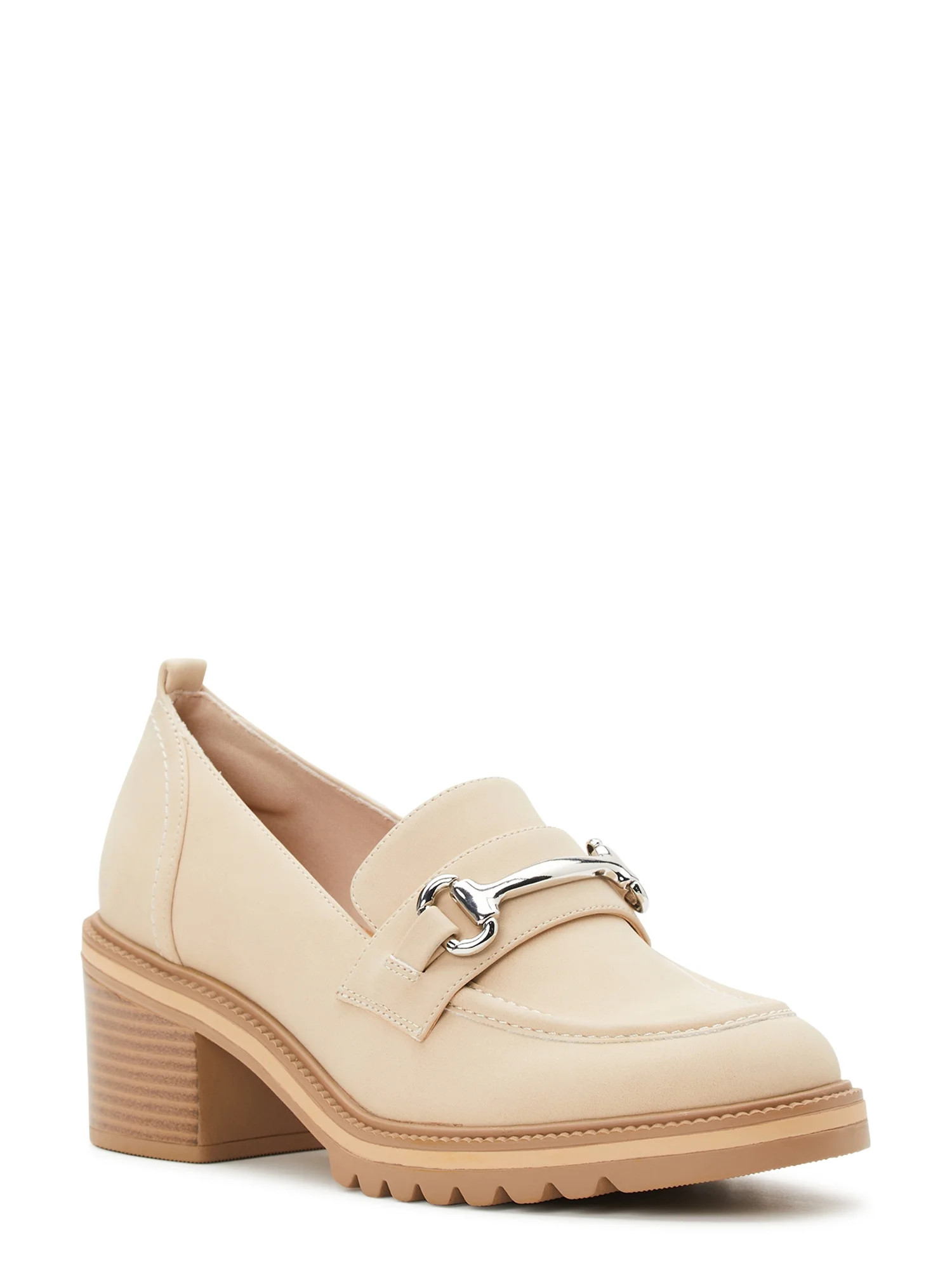 Time and Tru Women's Block Heel Loafers | Walmart (US)