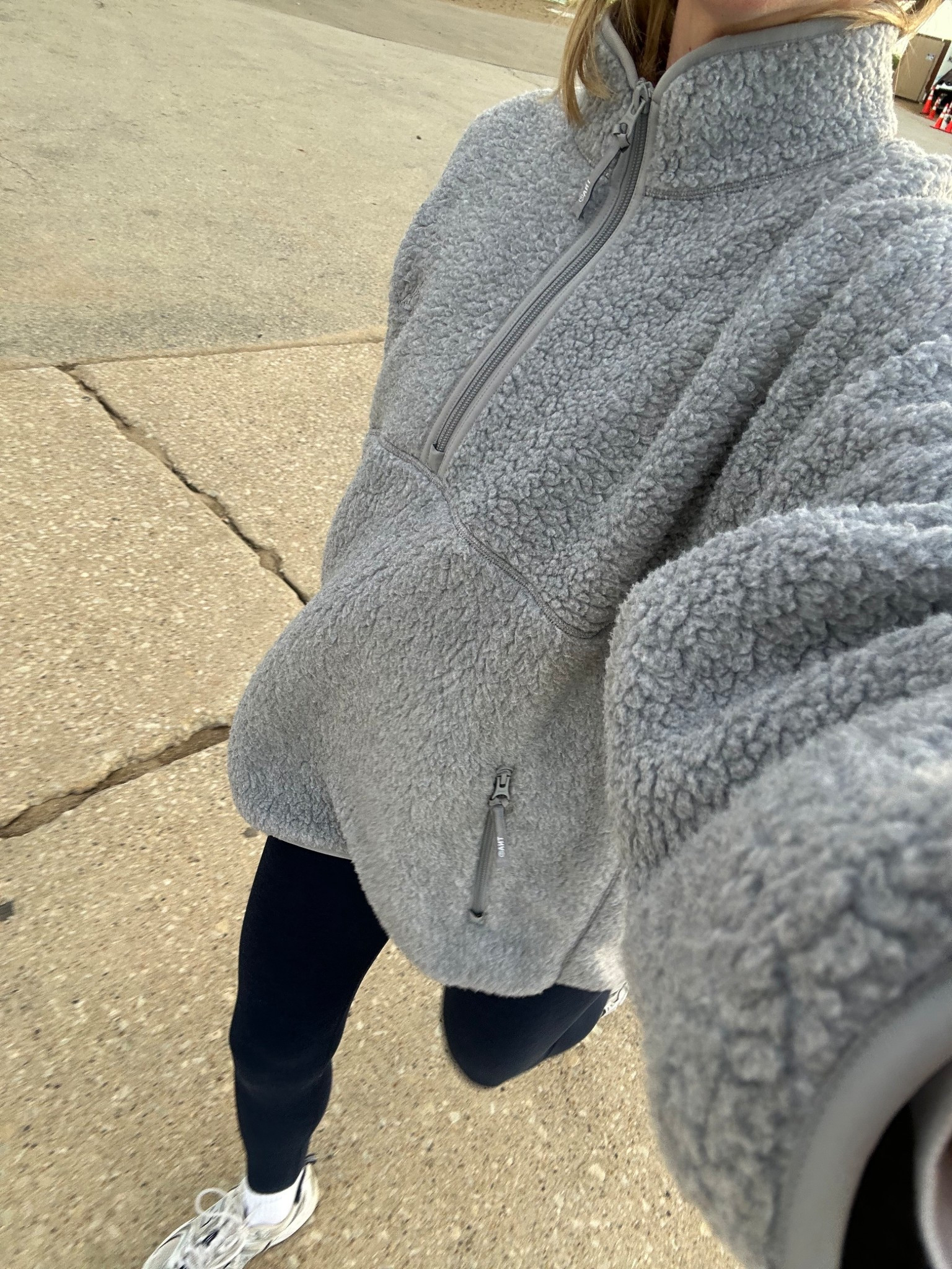 Wearing S in both beyond yoga pieces and L in the fleece 