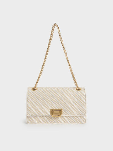 White Chain Handle Shoulder Bag | CHARLES & KEITH | Charles & Keith US