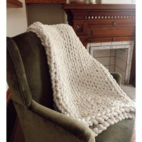 Chunky Knit Throw | Etsy (US)